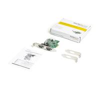 StarTech.com Scheda Seriale PCI Express con 2 Porte - Controller PCIe RS232 16950 UART di Espansione DB9 a Profilo Basso Compat NEW