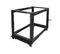 StarTech.com Server Rack 12U 19" a 4 Montanti a Telaio Aperto - Armadio Rack di Rete con Ruote, Piedini di livellamento/Montaggio a pavimento, Rack dati per Apparecchiature AV/Dati/IT (4POSTRACK12U)
