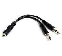 Startech.Com Splitter audio Mini-jack 3,5 mm Y Cable Black MUYHSFMM