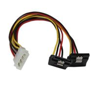 StarTech.com Splitter cavo di alimentazione Y LP4 a 2 SATA Latching ad angolare destro 30 cm- Cavo 4 Pin a Dual SATA (12in LP4