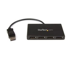 StarTech.com Splitter DisplayPort 1.2 a 4 porte, Adattatore Multi-Monitor DisplayPort verso 4x DP, Hub MST per Laptop Quad 1080p 60Hz - Solo Windows, Nessun Driver Necessario - Nouvo