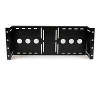 StarTech.com Staffa di montaggio 4U per display LCD VESA per armadi rack 19'', Supporto per monitor VESA universale in acciao pressato a freddo, Staffa 4U per server rack (RKLCDBK)