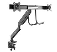 StarTech.com Staffa per due monitor - Alta resistenza Montaggio con morsetto da scrivania/passacavo [ARMSLMBARDUO]