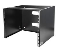 StarTech.com Staffa Rack 19" 8U a Parete - Profondità 35 cm Profilo Basso - Rack 19 pollici per Switch, Patch Panel, Server