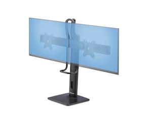 StarTech.com Supporto da Tavolo per 2 Monitor, Staffa Regolabile con Barra Trasversale per Schermi da 27" VESA 75x75/100x100