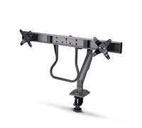 StarTech.com Supporto per monitor a barra trasversale, braccio per due schermi 27/max 15kg, VESA 75x75/100x100, morsetto a C, articolato, molla meccanica, TAA (H2M1AS2-MONITOR-ARM)