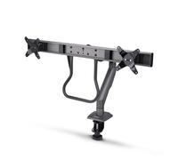 StarTech.com Supporto per monitor a barra trasversale, braccio per due schermi 27/max 15kg, VESA 75x75/100x100, morsetto a C, articolato, molla meccanica, TAA (H2M1AS2-MONITOR-ARM)