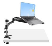 StarTech.com Supporto per PC portatile o monitor singolo da 34" articolato a movimento completo - Staffa per ripiano per laptop con montaggio VESA - Braccio ergonomico regolabile per notebook - Morsetto da scrivania