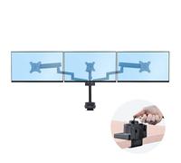 StarTech.com Supporto per tre monitor da 27″, staffa per scrivania con regolazioni senza attrezzi, VESA 75x75/100x10