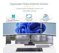 StarTech.com Supporto per tre monitor fino a 27, VESA 75x75/100x100, regolazioni