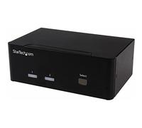 StarTech.com Switch Commutatore a 2 porte - KVM USB 2.0 a doppio VGA con Hub USB a 2 porte e 3,5mm audio