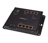 Switch di rete StarTech.com Ethernet Gigabit a 8 porte PoE+ con 2 connessioni SFP - Gestito Montabile Parete accesso frontale [IES101GP2SFW]