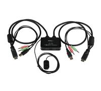 StarTech.com Switch KVM cavo HDMI USB 2 porte con audio e switch remoto - Alimen