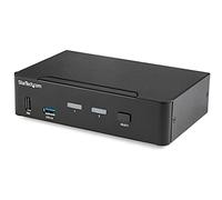 Startech Switch Kvm Displayport A 2 Porte 4k 60hz One Size Black