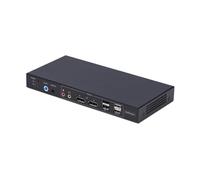 StarTech.com Switch KVM DisplayPort 2 Porte con Matrice Video Doppia Vista, 4K 60Hz, Hub 4x Porte USB, Commutatore KVM, Commutazione tramite Tasto di Scelta Rapida, Matrice KVM DP 1.2, Conforme TAA -