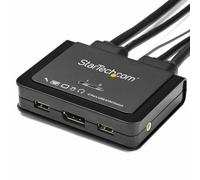 StarTech. Com Switch KVM DisplayPort a 2 porte - 4K 60Hz - Switch KVM USB UHD DP 1.2 con cavi e audio da 1,2 m