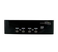 Startech.Com Switch Kvm Doppio Monitor VGA DVI 4 Porte USB con Audio e Hub USB 2.0