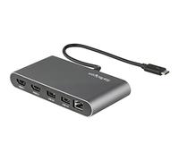 StarTech.com Thunderbolt 3 Mini Dock - TB3 Docking Station per 2 monitor HDMI 4K 60Hz 2x USB-A (3.2/2.0) e GbE Cavo da 28 cm Replicatore di porte notebook Adattatore multiporta USB-C/TB3 Mac/Windows [TB3DKM2HDL]