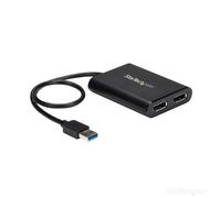 StarTech.com USB 3.0 to Dual DisplayPort Adapter 4K 60Hz, DisplayLink Certified,