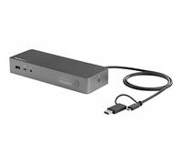 StarTech. com USB-C e USB-A Dock - Docking station ibrida universale per laptop con erogazione di alimentazione da 100 W - Doppio monitor 4K 60Hz HDMI e DisplayPort - 4X USB 3.1 Gen 1 Hub, GbE