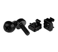 StarTech.com Viti di fissaggio e dadi ingabbiati per server rack - M5 x 12mm - confezione da 100, nero (M5 MOUNTING SCREWS BLAC NEW