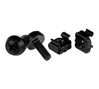 StarTech.com Viti di fissaggio e dadi ingabbiati per server rack, M5 x 12mm, confezione da 50, nero