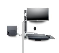StarTech.com Workstation con montaggio a parete, supporto VESA per monitor da 32" (10kg), postazione di lavoro in piedi per PC/tastiera