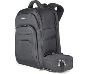 StarTech.com Zaino per Laptop 17.3" con Custodia Accessori Rimovibile per Lavoro/Viaggi, Zaino Porta PC Ergonomico per Professionisti Informatici, Tasche per Notebook/Tablet, Nylon (NTBKBAG173)