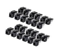 StarTech Connettore Keystone RJ45 Cat6 UTP, Confezione da 24 Prese Ethernet per Scatola a Muro, Terminazione 110 Punch Down a 90°; Nero