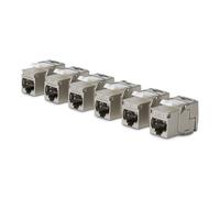 StarTech Connettore Keystone RJ45 Cat8 STP, Confezione da 6 Prese Ethernet per Scatola a Muro, Terminazione a 180°