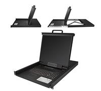 StarTech Console KVM LCD 1U 19" 16 Porte VGA, Cavi 1,8m (RKCONS1916K) | Switch KVM Integrato, Menu OSD su Schermo, Cassetto Estraibile, Montaggio su Armadio Rack