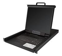 StarTech Console KVM LCD 1U 19" 8 Porte VGA, Cavi 1,8m (RKCONS1908K) | Switch KVM Integrato, Menu OSD su Schermo, Tastiera Inglese, Montaggio su Armadio Rack