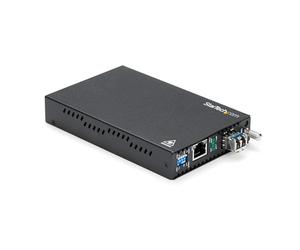 StarTech Convertitore Media in Fibra Monomodale SM LC Gigabit Ethernet 20km | Ideale per Connessioni a Lunga Distanza, Estende la Rete su Fibra Ottica