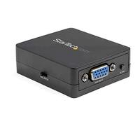 StarTech Convertitore VGA a RCA e S-Video, Scaler, 1080p (VGA2VID2) | Da PC a TV, Ridimensionamento Dinamico, Alimentazione via USB