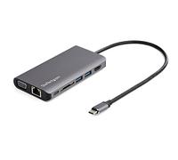 StarTech Dock da Viaggio USB-C 8-in-1 HDMI 4K o VGA, 100W PD, SD, GbE | Alimentazione 100W pass-through, Design compatto, Compatibile Mac e Windows