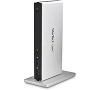 StarTech Dock USB-A Doppio DVI, Adattatori VGA e HDMI, 5x USB 3.0, Audio | Supporto Doppio Monitor, Porta Ethernet Gigabit, Porte USB Aggiuntive, Plug and Play