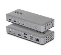 StarTech Docking Station USB-C Triple Monitor, DisplayPort/HDMI, 4K 60Hz, Ricarica Laptop 100W, Ethernet 1GbE, Senza Driver, Dock Multi-Monitor per Windows