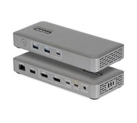 StarTech Docking Station USB4, Doppio Monitor 4K senza Driver per macOS e Windows, Dock USB-C Universale con Power Delivery da 100W per Laptop, Ethernet 2,5GbE
