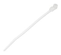 Fascette fermacavo da 10 cm con foro di montaggio /per viti - Fascette di Nylon 66 autobloccanti, 100 pezzi (CBMZTS10N4)
