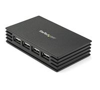 StarTech Hub USB 2.0 a 4 Porte con Alimentatore, Nero (ST4202USBGB) | Alimentatore Incluso, Cavo M/M da 90cm, Espansione Porte