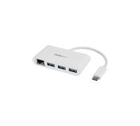 StarTech.com Hub USB 3.0 a 3 porte con Gigabit Ethernet - USB-C a 3x USB-A - Bianco