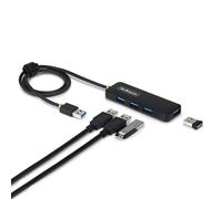 StarTech.com Hub USB-A a 4 Porte, Alimentato da BUS, Mini Hub con 4 Porte USB-A 5Gbps per Laptop/Descktop; Cavo Integrato da 61cm, Realizzato in Plastica PRC