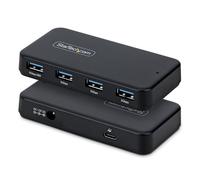 StarTech Hub 4 Porte USB-A 5Gbps, Autoalimentato, Cavo Host 2-in-1 USB-C/USB-A, Porta Ricarica BC 1.2, Alimentatore 24W Incluso, Compatibile MacBook e Windows
