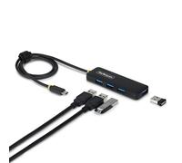 StarTech.com Hub USB-C a 4 Porte, Alimentato da BUS, Mini Hub USB 5Gbps per Laptop/Descktop con 4 Porte USB-A e Cavo Integrato NEW