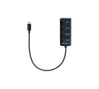 Startech Usb C/a 4 Port Individual On/off Switches Hub One Size Black