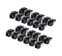 StarTech Connettore Keystone RJ45 Cat6 UTP, Confezione da 24 Prese Ethernet per Scatola a Muro, Terminazione 110 Punch Down a 90°; Nero