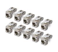 StarTech Connettore Keystone RJ45 Cat6a STP, Confezione da 10 Prese Ethernet Schermate per Scatola a Muro, Senza Attrezzi a 90°
