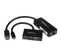 StarTech Kit Accessori 2 in 1 Surface PRO 4, mDP a VGA/HDMI, USB 3.0 GbE | Include Adattatore Mini DisplayPort e Gigabit Ethernet