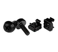 StarTech Kit viti e dadi in gabbia per rack 10-32 – 50 pezzi – con rondelle – Nero