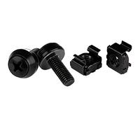 StarTech Kit Viti M6 12mm con Dadi in Gabbia e Rondelle, 50 Pezzi, Nero | Ideale per Montaggio Apparati di Rete in Server Rack e Cabinet, Acciaio Resistente